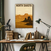 North Dakota Adventure Vintage Travel Poster PosterGoat