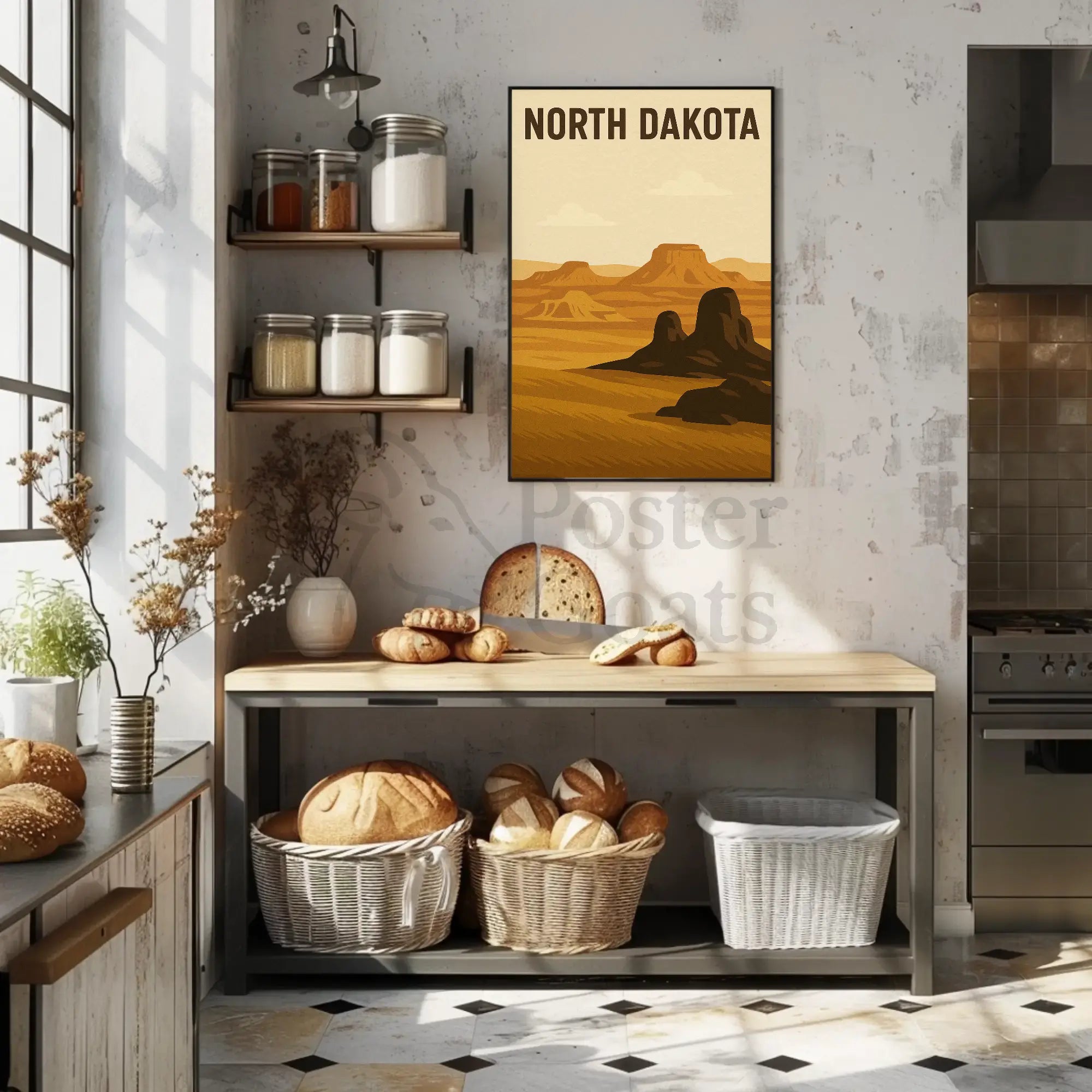 North Dakota Adventure Vintage Travel Poster PosterGoat