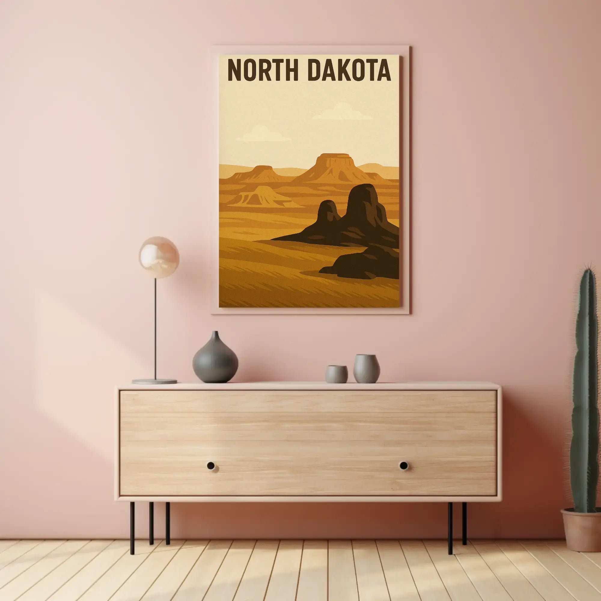 North Dakota Adventure Vintage Travel Poster PosterGoat