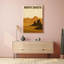 North Dakota Adventure Vintage Travel Poster PosterGoat
