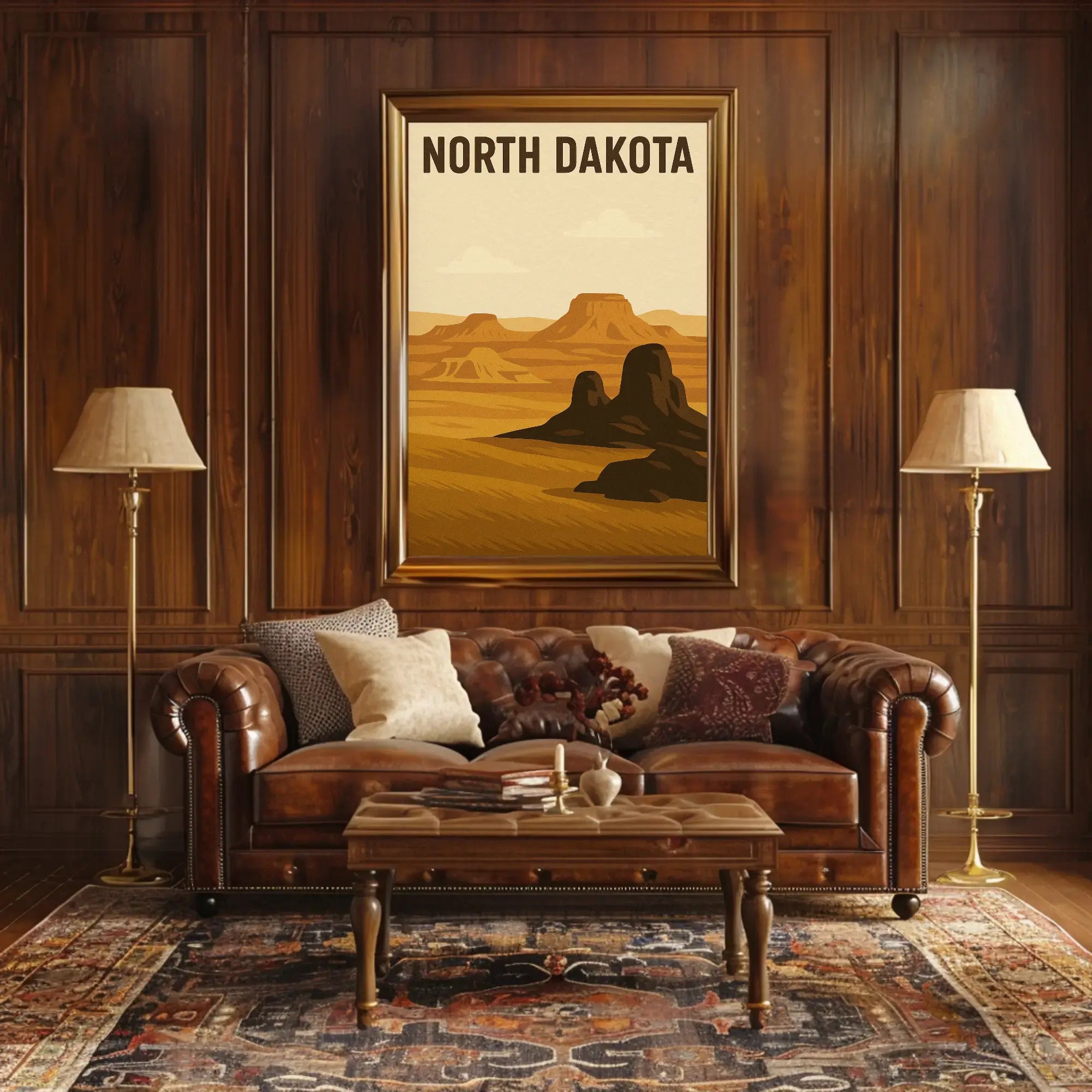 North Dakota Adventure Vintage Travel Poster PosterGoat