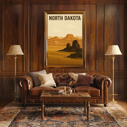 North Dakota Adventure Vintage Travel Poster PosterGoat