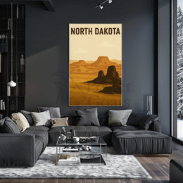 North Dakota Adventure Vintage Travel Poster PosterGoat