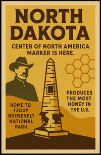 North Dakota Highlights Poster PosterGoat
