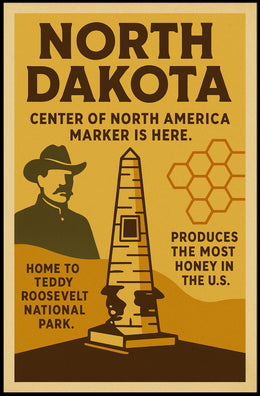 North Dakota Highlights Poster PosterGoat