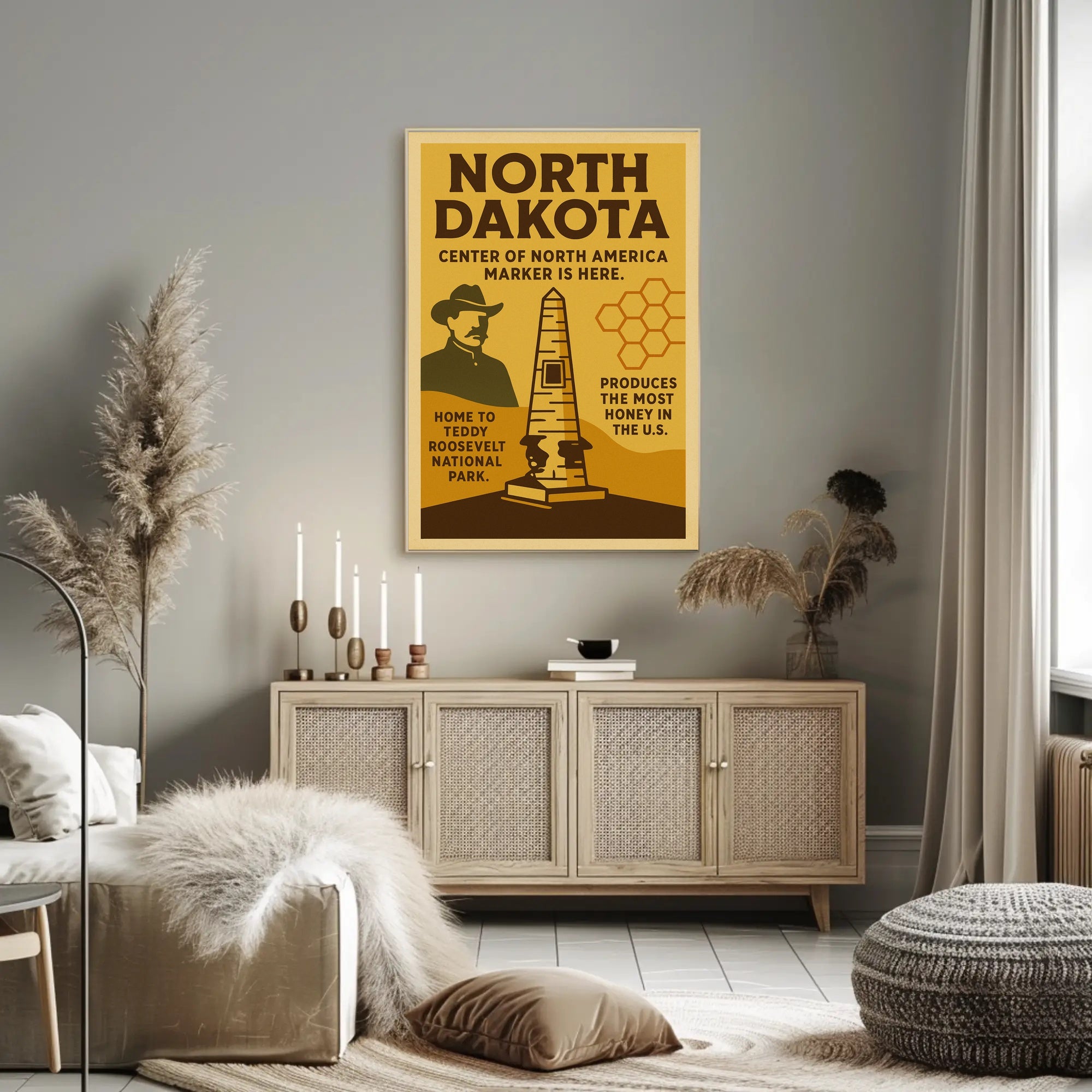 North Dakota Highlights Poster PosterGoat