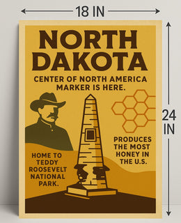 North Dakota Highlights Poster PosterGoat