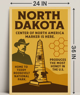 North Dakota Highlights Poster PosterGoat