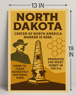 North Dakota Highlights Poster PosterGoat