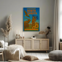 North Dakota Pride Nature Tribute Vintage Travel Poster PosterGoat