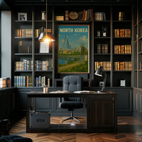 North Korean Architecture and Ideology Propaganda Poster PosterGoat