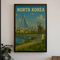 North Korean Architecture and Ideology Propaganda Poster PosterGoat