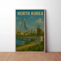 North Korean Architecture and Ideology Propaganda Poster PosterGoat