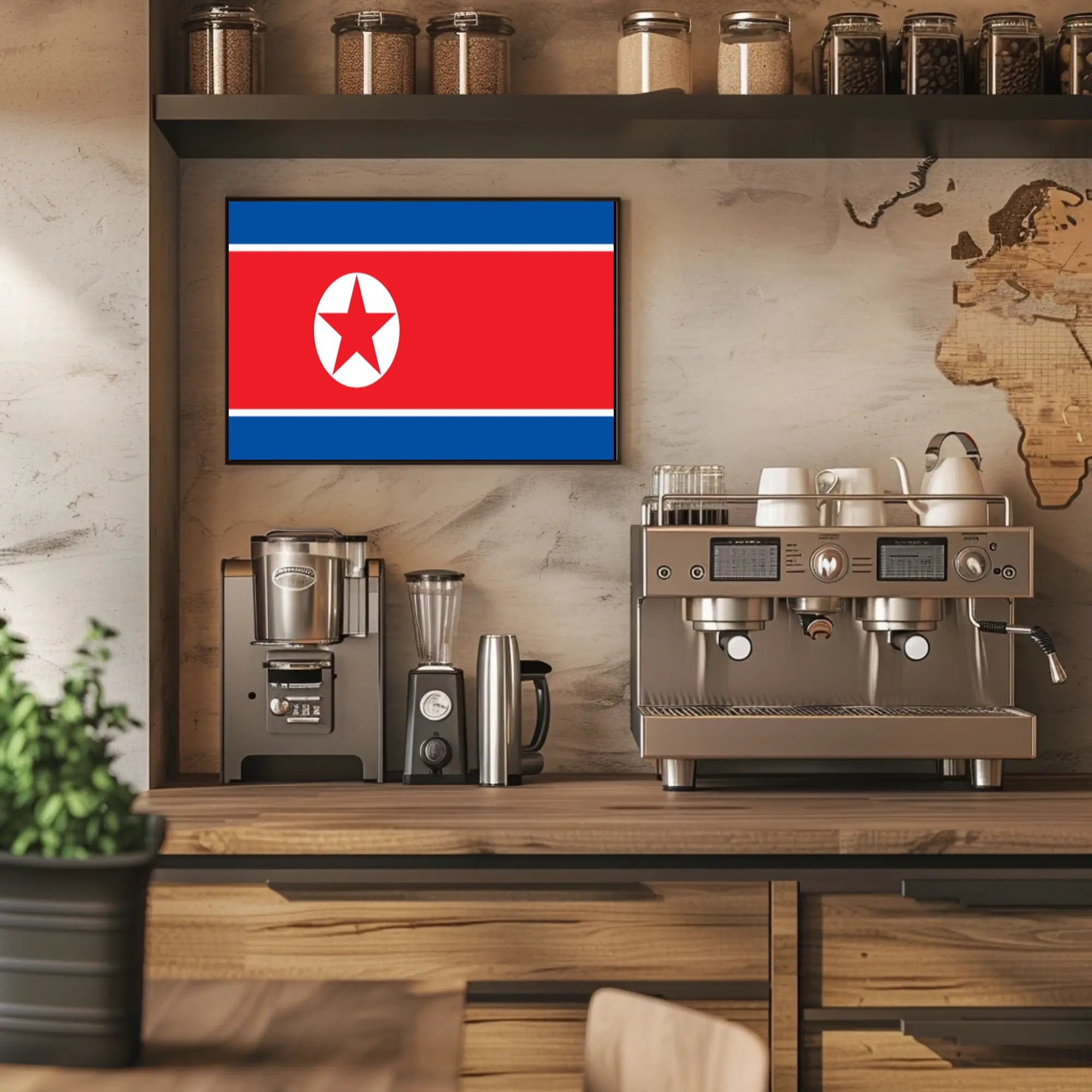 North Korean Flag Symbolism: Country Flag Poster PosterGoat