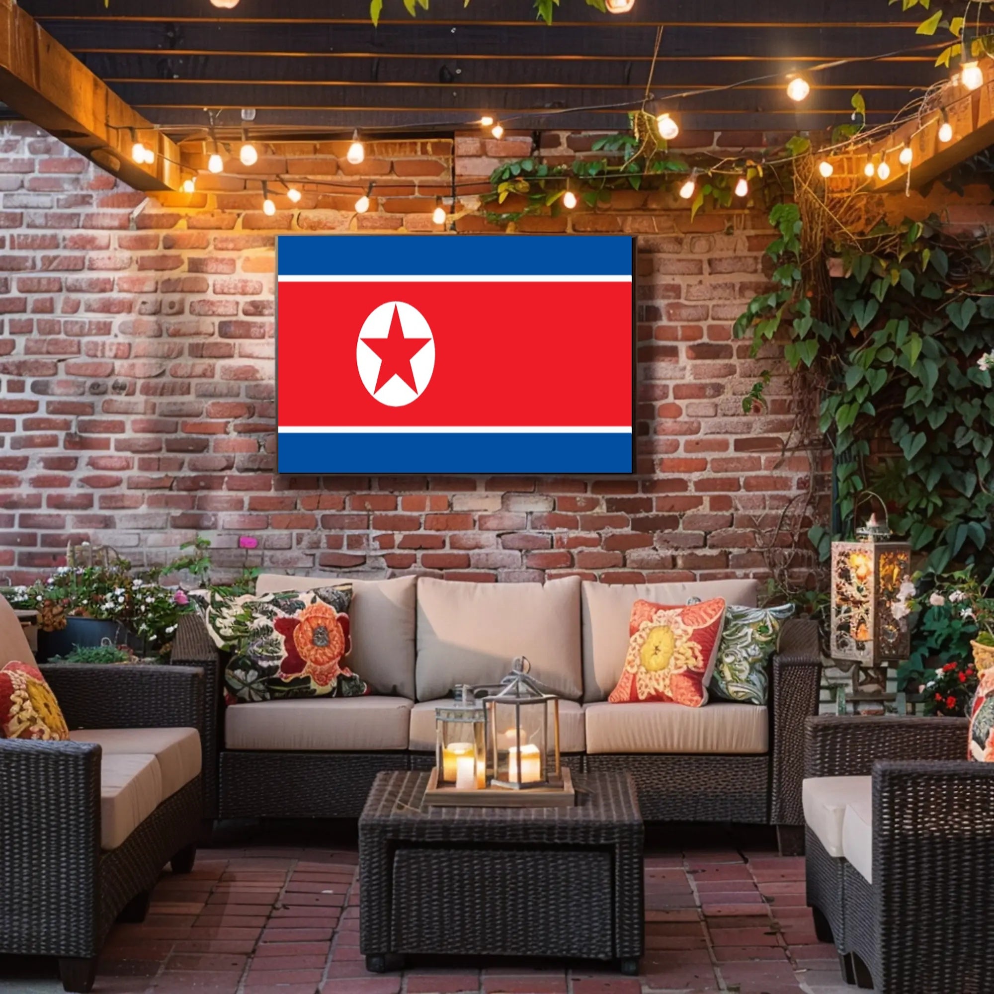 North Korean Flag Symbolism: Country Flag Poster PosterGoat