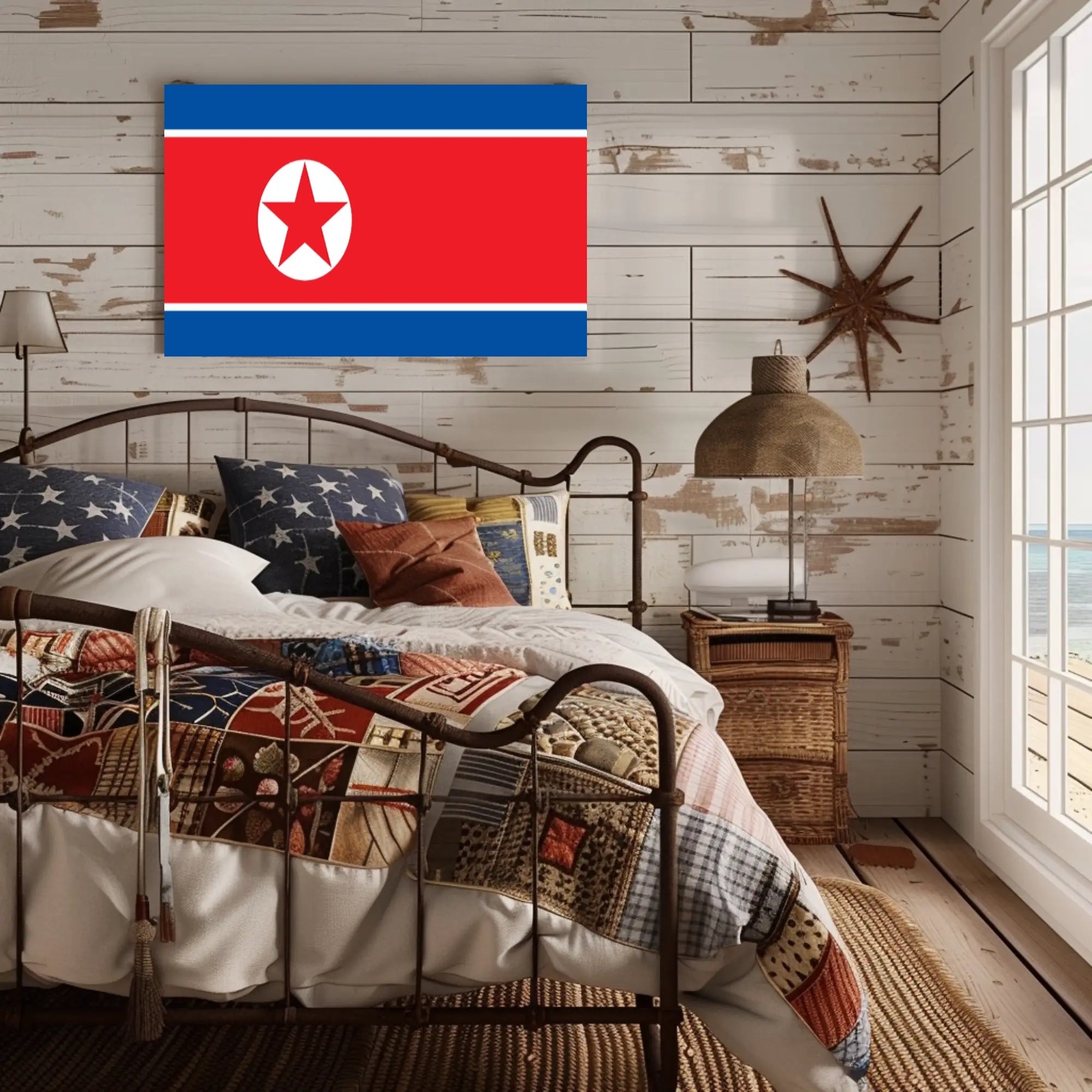 North Korean Flag Symbolism: Country Flag Poster PosterGoat