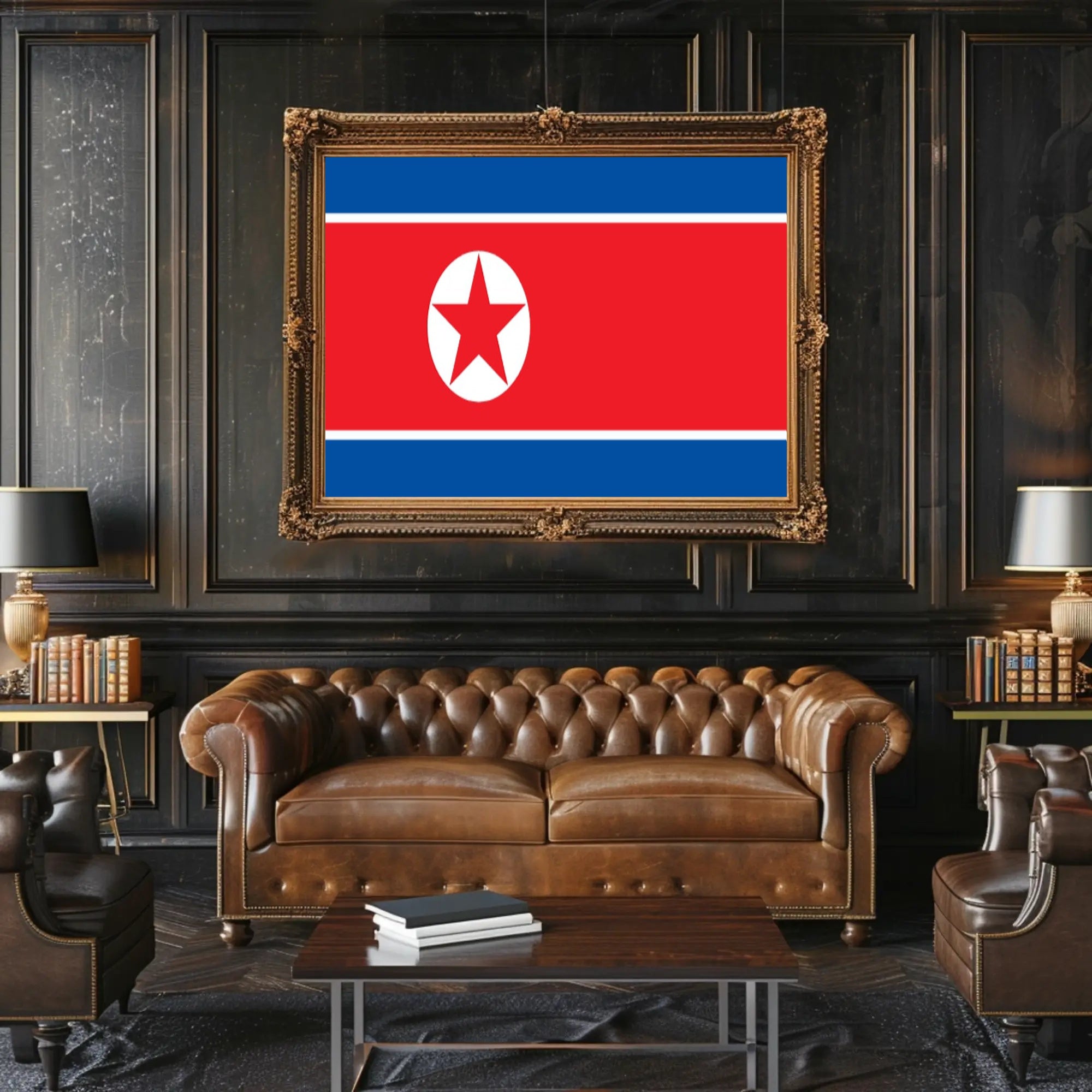 North Korean Flag Symbolism: Country Flag Poster PosterGoat
