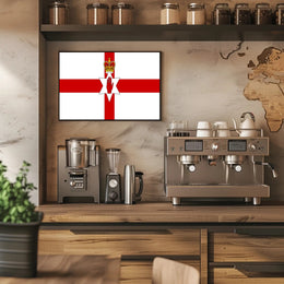 Northern Ireland Flag with Bold Heraldic Symbols - Country Flag Poster PosterGoat