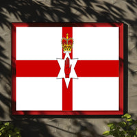 Northern Ireland Flag with Bold Heraldic Symbols - Country Flag Poster PosterGoat