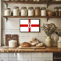 Northern Ireland Flag with Bold Heraldic Symbols - Country Flag Poster PosterGoat