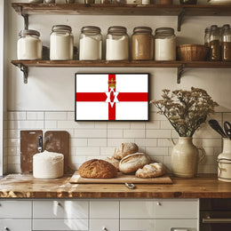 Northern Ireland Flag with Bold Heraldic Symbols - Country Flag Poster PosterGoat