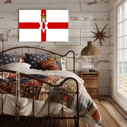 Northern Ireland Flag with Bold Heraldic Symbols - Country Flag Poster PosterGoat