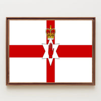Northern Ireland Flag with Bold Heraldic Symbols - Country Flag Poster PosterGoat