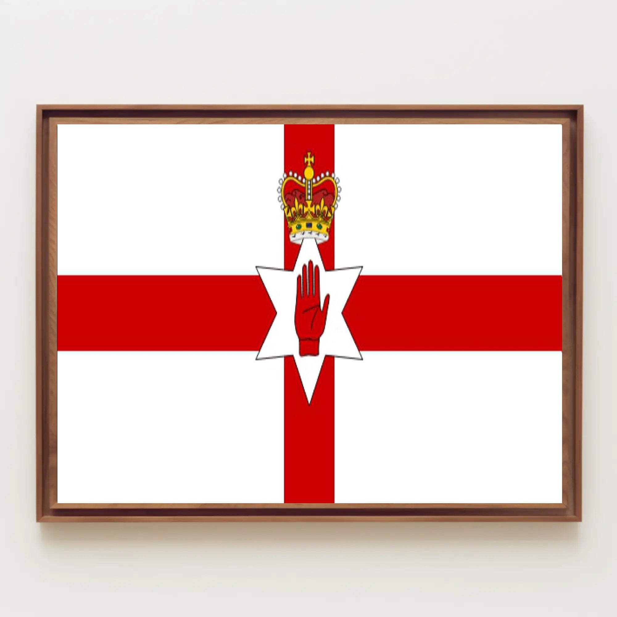 Northern Ireland Flag with Bold Heraldic Symbols - Country Flag Poster PosterGoat