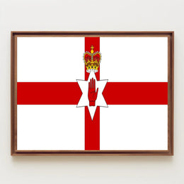Northern Ireland Flag with Bold Heraldic Symbols - Country Flag Poster PosterGoat