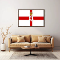 Northern Ireland Flag with Bold Heraldic Symbols - Country Flag Poster PosterGoat