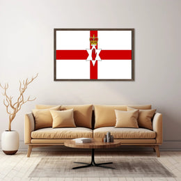 Northern Ireland Flag with Bold Heraldic Symbols - Country Flag Poster PosterGoat