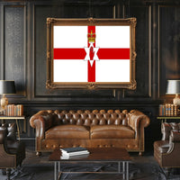 Northern Ireland Flag with Bold Heraldic Symbols - Country Flag Poster PosterGoat