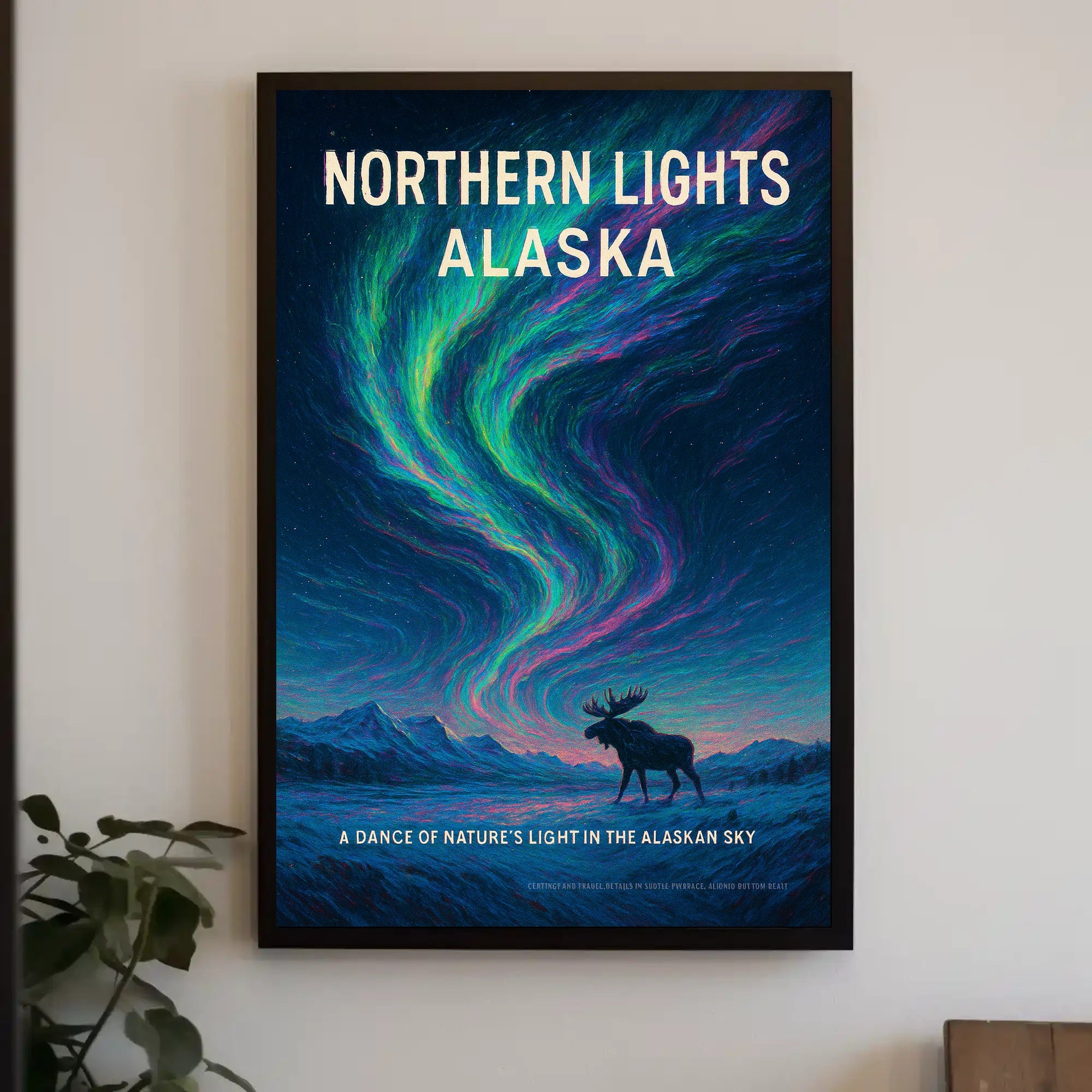Northern Lights Alaska Wall Art Print PosterGoat