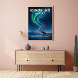 Northern Lights Alaska Wall Art Print PosterGoat