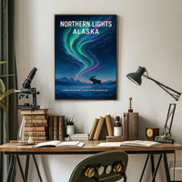 Northern Lights Alaska Wall Art Print PosterGoat