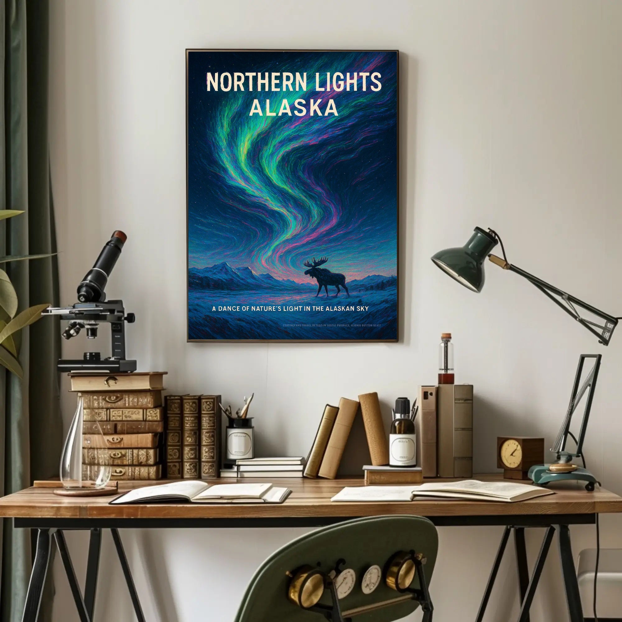 Northern Lights Alaska Wall Art Print PosterGoat