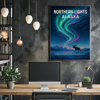 Northern Lights Alaska Wall Art Print PosterGoat