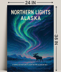Northern Lights Alaska Wall Art Print PosterGoat