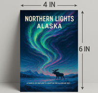 Northern Lights Alaska Wall Art Print PosterGoat
