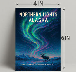 Northern Lights Alaska Wall Art Print PosterGoat