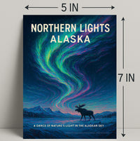 Northern Lights Alaska Wall Art Print PosterGoat