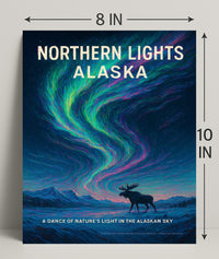 Northern Lights Alaska Wall Art Print PosterGoat