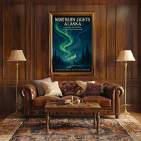 Northern Lights Poster A Celestial Dance Art PosterGoat