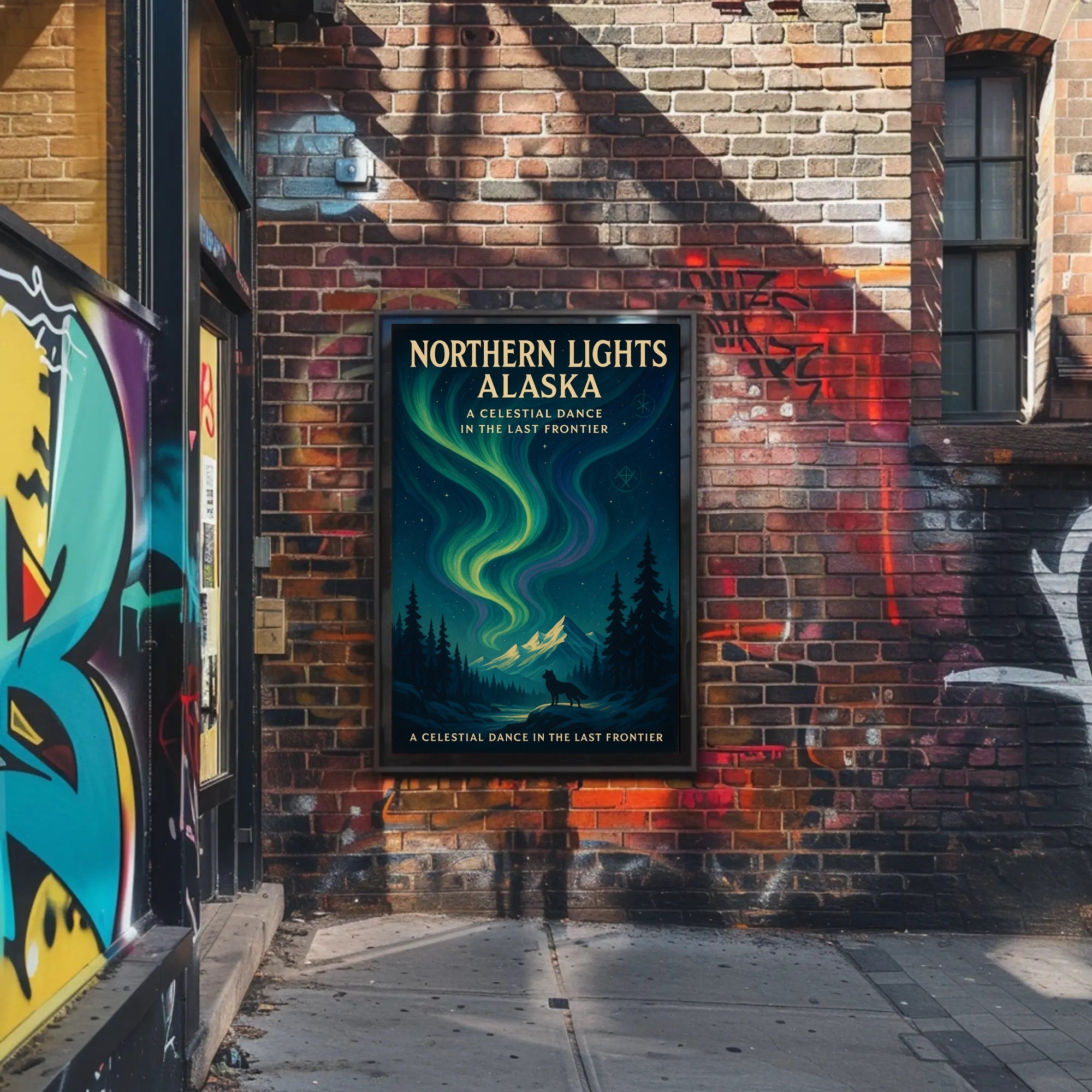 Northern Lights Poster A Celestial Dance Art PosterGoat