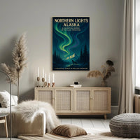 Northern Lights Poster A Celestial Dance Art PosterGoat