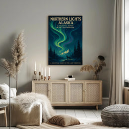 Northern Lights Poster A Celestial Dance Art PosterGoat