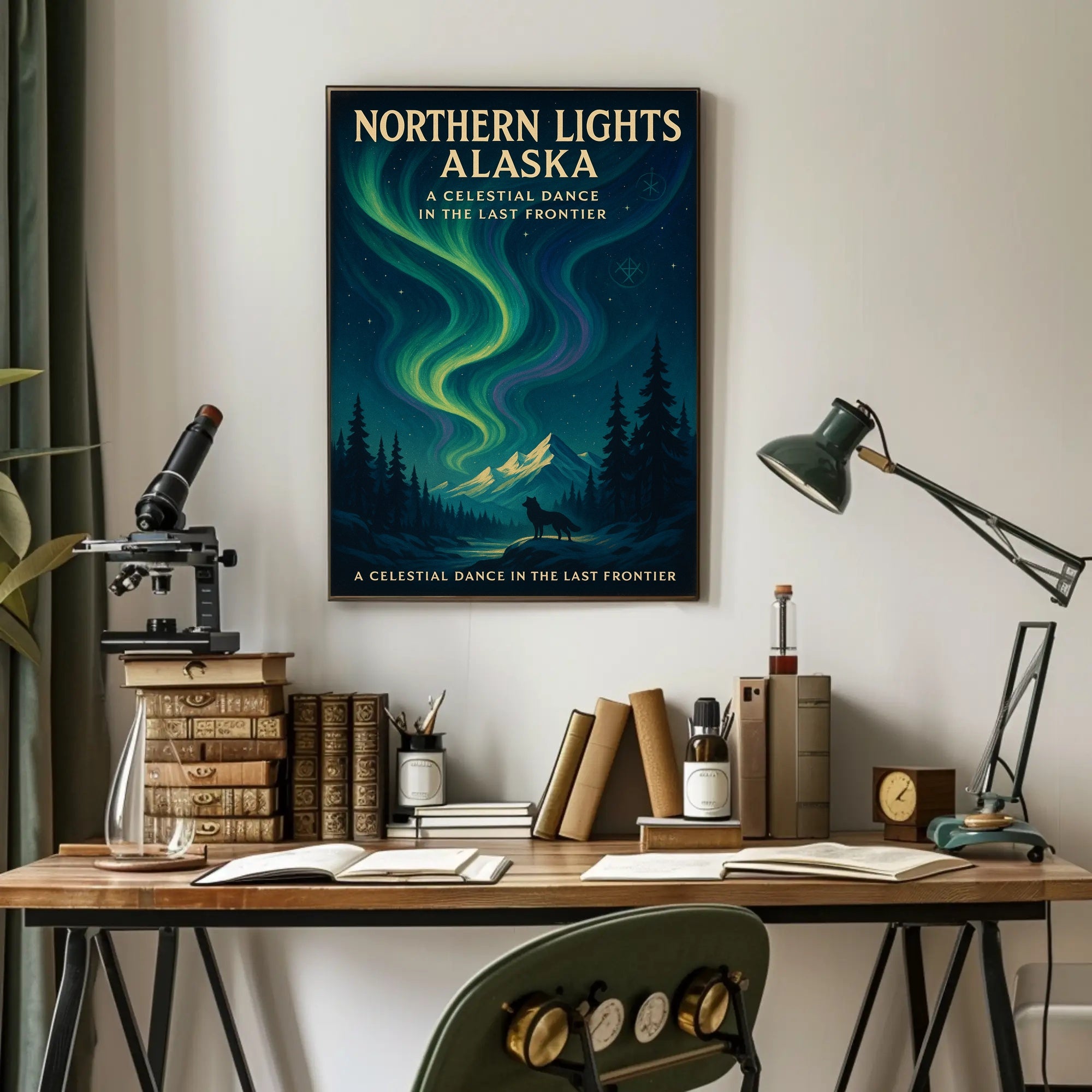 Northern Lights Poster A Celestial Dance Art PosterGoat