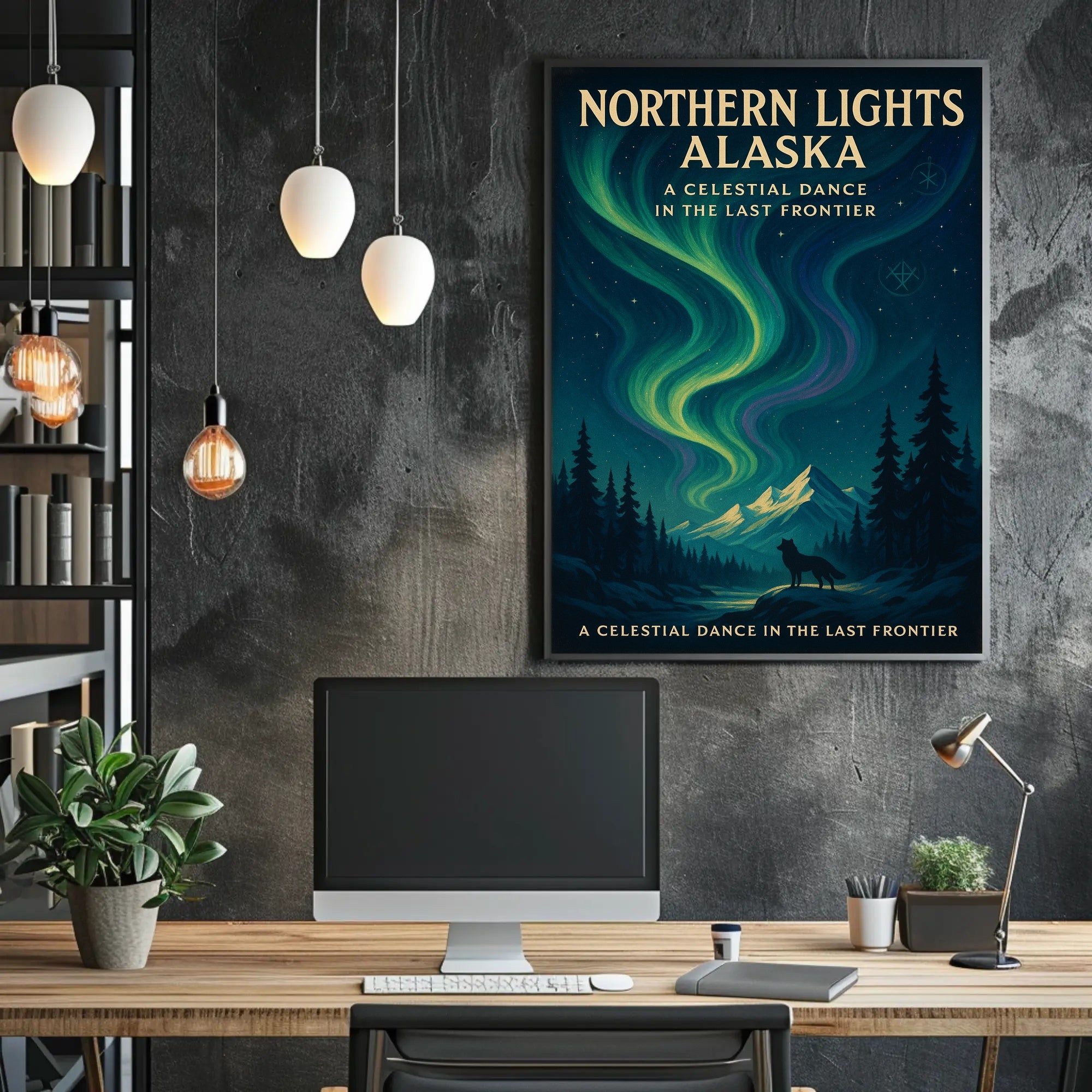 Northern Lights Poster A Celestial Dance Art PosterGoat