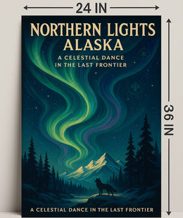Northern Lights Poster A Celestial Dance Art PosterGoat