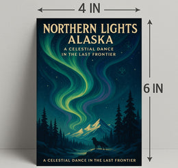 Northern Lights Poster A Celestial Dance Art PosterGoat